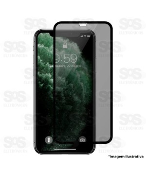 Película De Privacidade 3D Preta Iphone 12 Mini