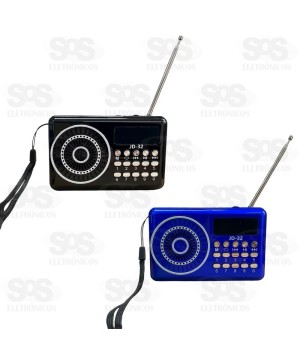 Rádio Recarregável Com Bluetooth Altomex JD-32