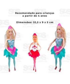 Boneca Articulada Bailarina Pica Pau PI3555