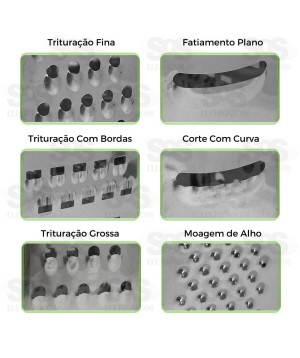 Ralador De Legumes 8 Polegadas Caerus CRS-9075