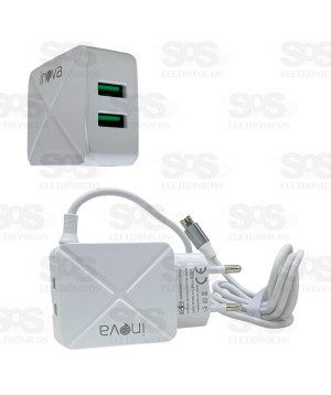 Carregador Rápido 2 USB 4.8A Cabo V8 Inova CAR-G5062