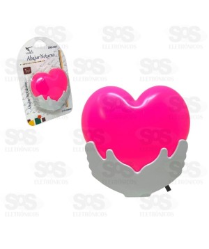 Luz Noturna LED Coração e Bola Bivolt Cores Variadas