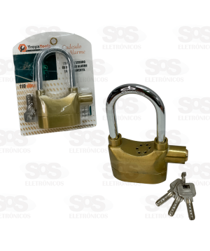 Cadeado Com Alarme 110DBA Troya Tools TRY-6076
