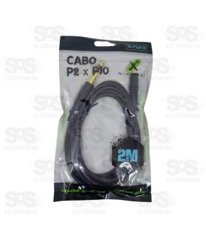 Cabo P2 Para P10 Estéreo 2 Metros X-cell XC-P2xP10
