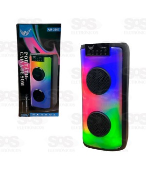 Caixa De Som Sem Fio 10W RGB Altomex AM-3507
