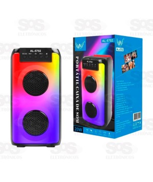 Caixa De Som Bluetooth 10W Iluminação RGB Altomex AL-5702
