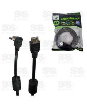 Cabo HDMI 90 graus 5 metros X-cell XC-HDMI-90-C