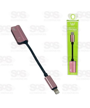 Cabo Adaptador OTG Lightning Para fone e Carregador Altomex AU-93