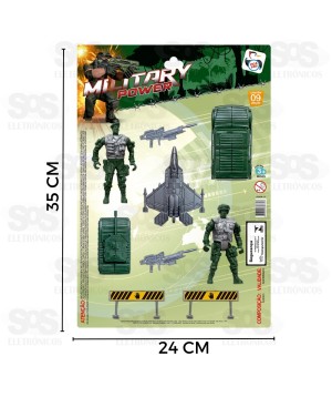 Kit Militar Poderoso 9 Peças Pica Pau 770