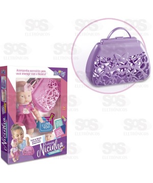 Boneca Nicinha Passeio Com Bolsa Nova Toys 1118