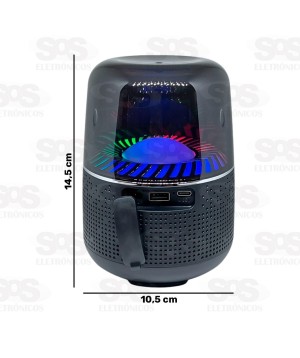 Caixa de Som Transparente Bluetooth Altomex AL-1888
