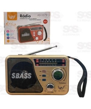 Rádio Retro Com Lanterna Altomex AD-1078