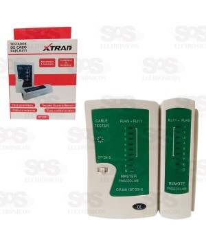 Testador De Cabo de Rede RJ45 e RJ11 Altomex AU-1809
