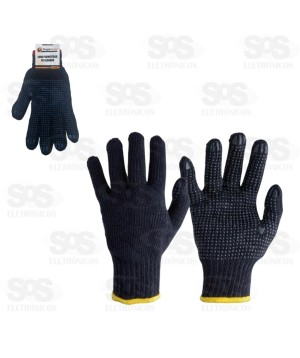 Par de Luva Algodão Preto Pigmentada Troya Tools TRY-9700