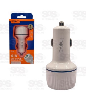 Carregador Turbo Automotivo 4.1A 2 USB Inova G06
