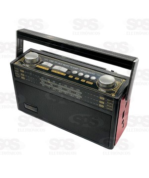 Rádio Retrô Bluetooth AM/FM 5W 3 Bandas Altomex AD-8962