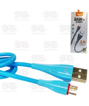 Cabo De Dados e Carregamento Micro USB V8 3.1A Altomex AL-8012-V8