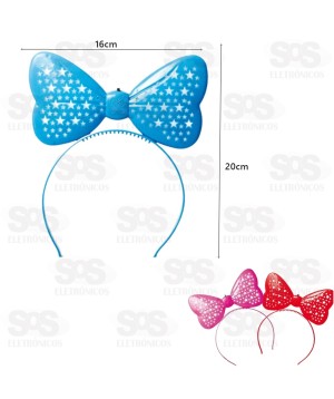 Tiara Princesa Laço Com LED Cores Variadas Toy King TK-AB 4961