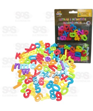 Kit Letras e Números Magnético Toy King tk-4438