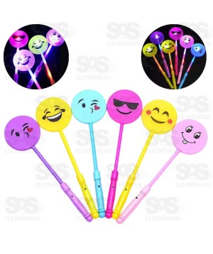 Varinha Emoji Com Luz LED Unitário Toy King TK-AB4971