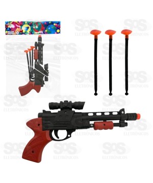 Espingarda De Brinquedo 3 Dardos Toy King TK-AB5061