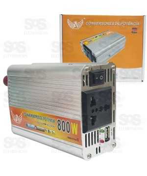 Inversor de Voltagem 800W DC 12V 220V Altomex AL-1505