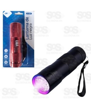 Lanterna de Luz Negra Ultravioleta Detecta Nota Falsa Luatek LT-406