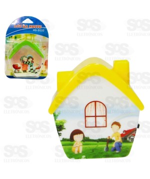 Luz Noturna LED Casinha Bivolt MiniStar MS-D220