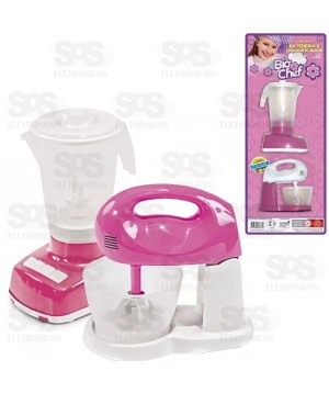 kit Batedeira e Liquidificador Infantil Poliplac 7782