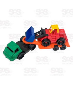 Carreta Com Trator Cores Sortidas Poliplac 98140
