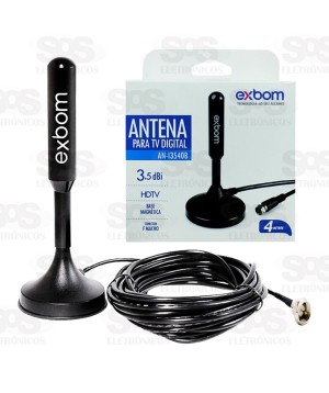 Antena Digital HD de TV 4 Metros Exbom AN-13540B