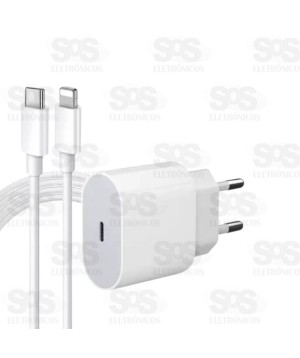 Carregador Fonte 20W Com Cabo Type-C Para Iphone Inova CAR-0094