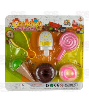 Conjunto Docinho CookIng 6 Peças Toy King TK-AB4083