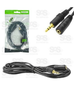 Cabo Emenda P2 Macho x Fêmea 2 Metros X-Cell XC-P2-J2