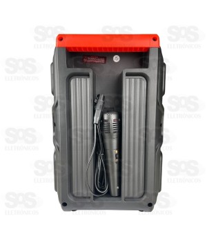 Caixa De Som Karaokê Grave e Agudo Com Microfone KTS-1597