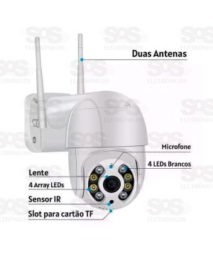 Câmera de Segurança Inteligente Wi-Fi 1080p B-Max BM-IP170