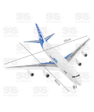 Avião Aeroplano H620 Fricção Com Som e Luz Para Montar Toy King TK-1208