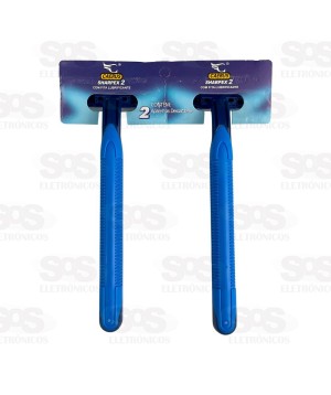 Aparelho De Barbear Descartável Com 2 Lâminas Azul Cartela Com 24 Unidades