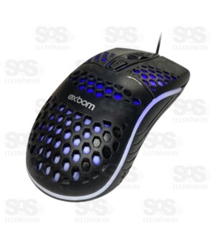 Mouse Gamer LED RGB USB 1600 DPI Exbom MS-C32
