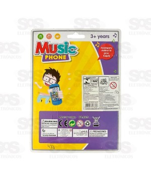 Celular Smartphone Interativo Musical Infantil Toy King TK-AB5785