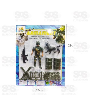 Kit Soldado 8 Peças Cartelado Toy King 5846