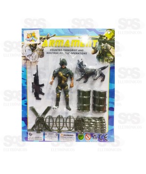 Kit Soldado 8 Peças Cartelado Toy King 5846