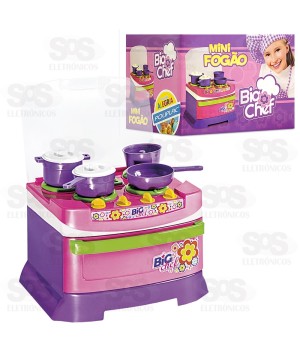 Mini Fogão Infantil Big Chef Com Acessórios Poliplac 5542