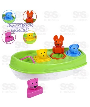 Barco Arca Didática Colorida Com Bichinhos Na Solapa