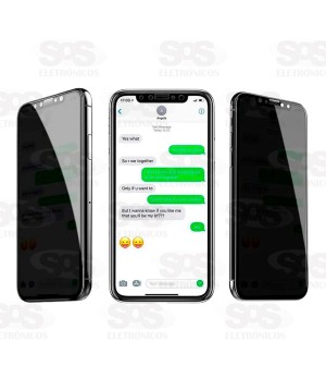 Película Cerâmica Privacidade Preta Iphone 13/13 Pro/14