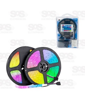 Fita de LED RGB 5 Metros Externa Com Controle 51-37 2835