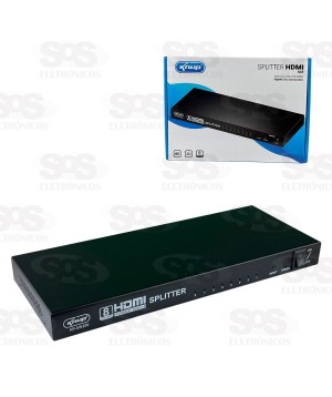 Splitter HDMI 1x8 1 Entrada e 8 Saídas 4K Knup KP-SW100