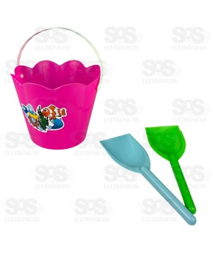 Balde de Praia Girassol 3 Peças Mini Toys 6032