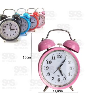 Relógio Analógico Mecânico Com Despertador Luatek ZB-2017