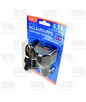 Carregador Veicular Com Cabo Micro USB V8 Inova CAR-3276S